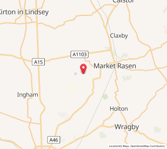 Map of Newton by Toft, EnglandEngland