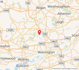 Map of Newton in Makerfield, EnglandEngland