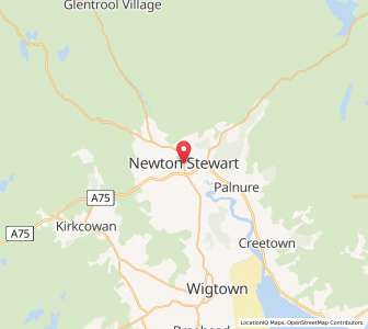 Map of Newton Stewart, ScotlandScotland