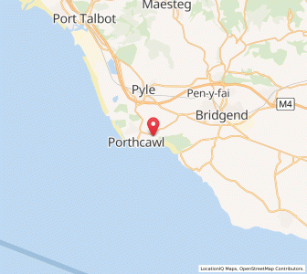 Map of Newton, WalesWales
