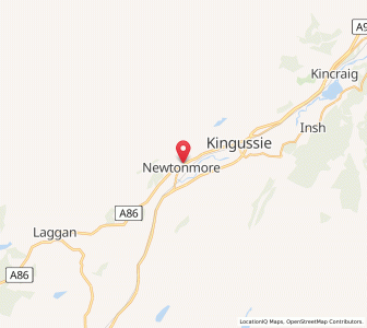Map of Newtonmore, ScotlandScotland