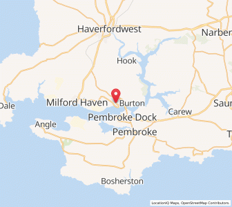 Map of Neyland, WalesWales