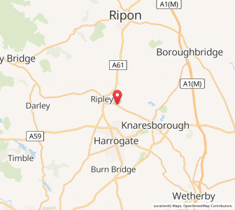 Map of Nidd, EnglandEngland