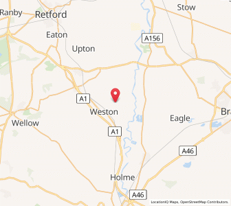 Map of Normanton on Trent, EnglandEngland