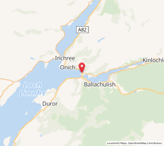 Map of North Ballachulish, ScotlandScotland