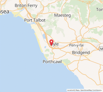 Map of North Cornelly, WalesWales
