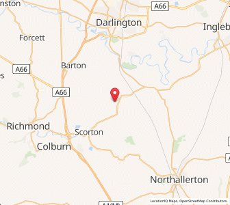 Map of North Cowton, EnglandEngland