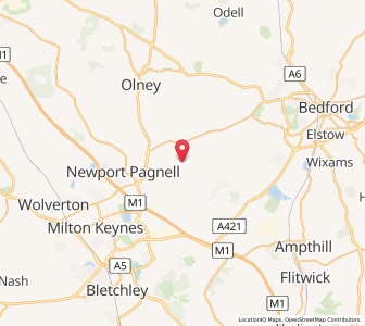 Map of North Crawley, EnglandEngland