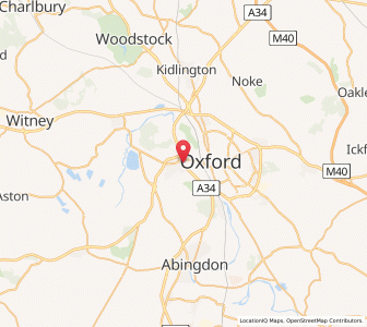 Map of North Hinksey, EnglandEngland