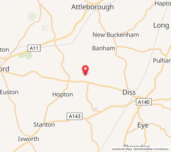 Map of North Lopham, EnglandEngland