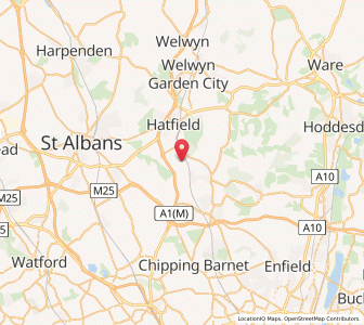 Map of North Mymms, EnglandEngland