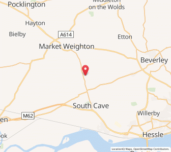 Map of North Newbald, EnglandEngland