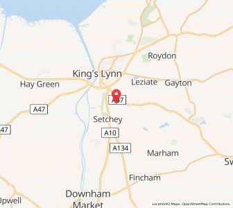 Map of North Runcton, EnglandEngland