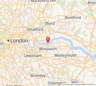 Map of North Woolwich, EnglandEngland