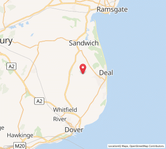 Map of Northbourne, EnglandEngland
