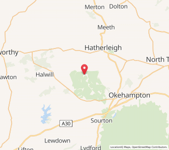 Map of Northlew, EnglandEngland