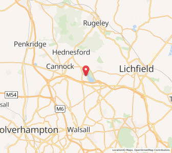 Map of Norton Canes, EnglandEngland