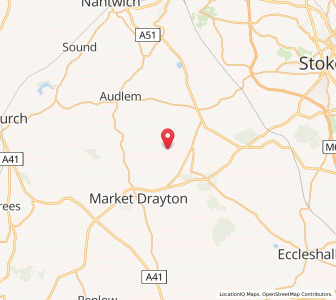 Map of Norton in Hales, EnglandEngland