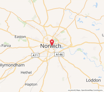 Map of Norwich, EnglandEngland