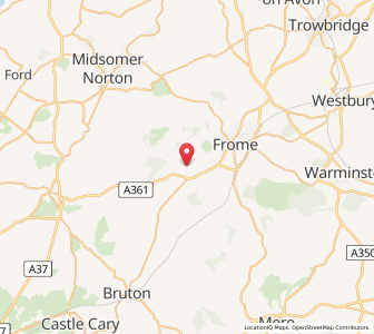 Map of Nunney, EnglandEngland