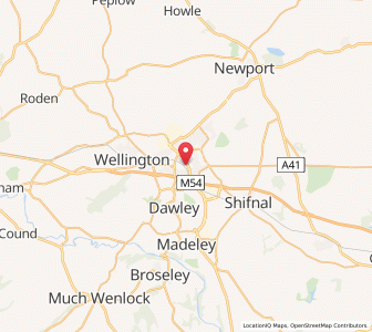 Map of Oakengates, EnglandEngland