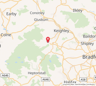 Map of Oakworth, EnglandEngland