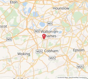 Map of Oatlands Park, EnglandEngland