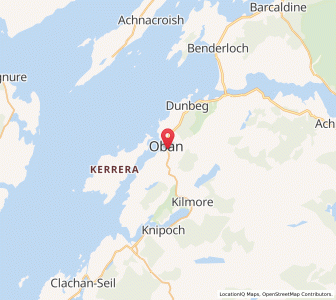 Map of Oban, ScotlandScotland
