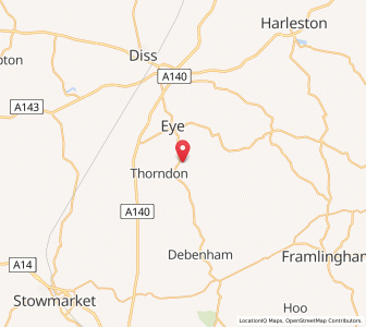 Map of Occold, EnglandEngland