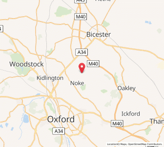Map of Oddington, EnglandEngland