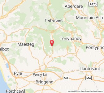 Map of Ogmore Vale, WalesWales