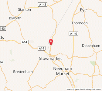 Map of Old Newton, EnglandEngland