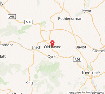 Map of Old Rayne, ScotlandScotland