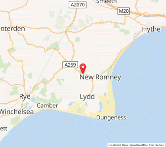 Map of Old Romney, EnglandEngland