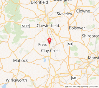 Map of Old Tupton, EnglandEngland
