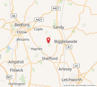Map of Old Warden, EnglandEngland
