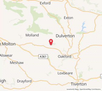 Map of Oldways End, EnglandEngland