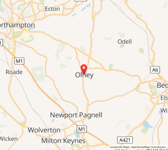 Map of Olney, EnglandEngland