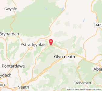 Map of Onllwyn, WalesWales