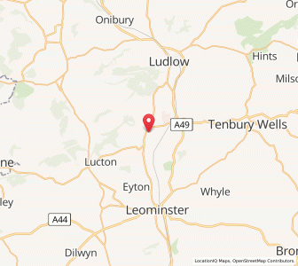 Map of Orleton, EnglandEngland