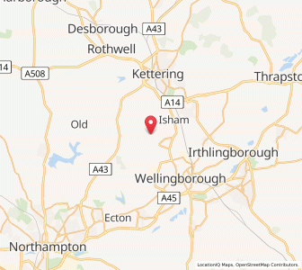 Map of Orlingbury, EnglandEngland