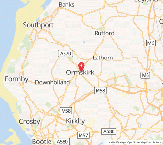 Map of Ormskirk, EnglandEngland