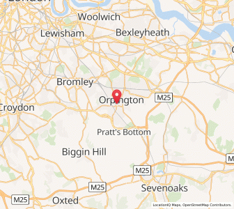 Map of Orpington, EnglandEngland