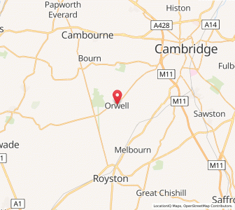Map of Orwell, EnglandEngland