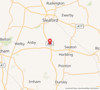 Map of Osbournby, EnglandEngland