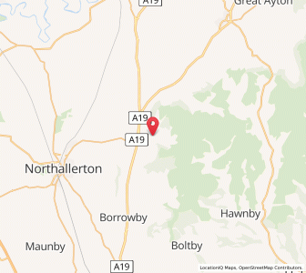 Map of Osmotherley, EnglandEngland