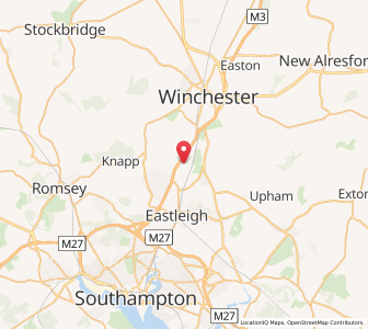 Map of Otterbourne, EnglandEngland