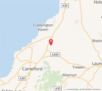 Map of Otterham, EnglandEngland