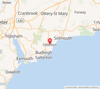 Map of Otterton, EnglandEngland