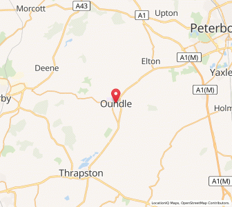 Map of Oundle, EnglandEngland